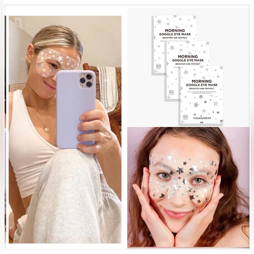 Vitamasques Morning Goggle Eye Mask Set of 3. New!